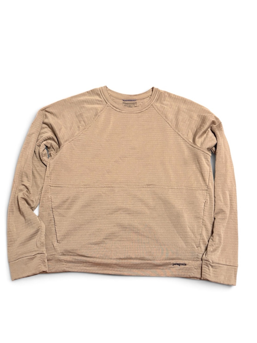 Patagonia Women's Capilene Crewneck Sweatshirt in Tan